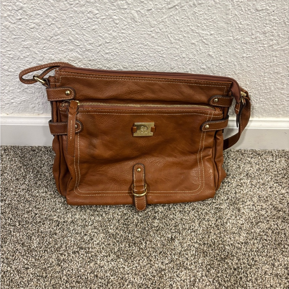 Stylish Brown Leather Crossbody Bag